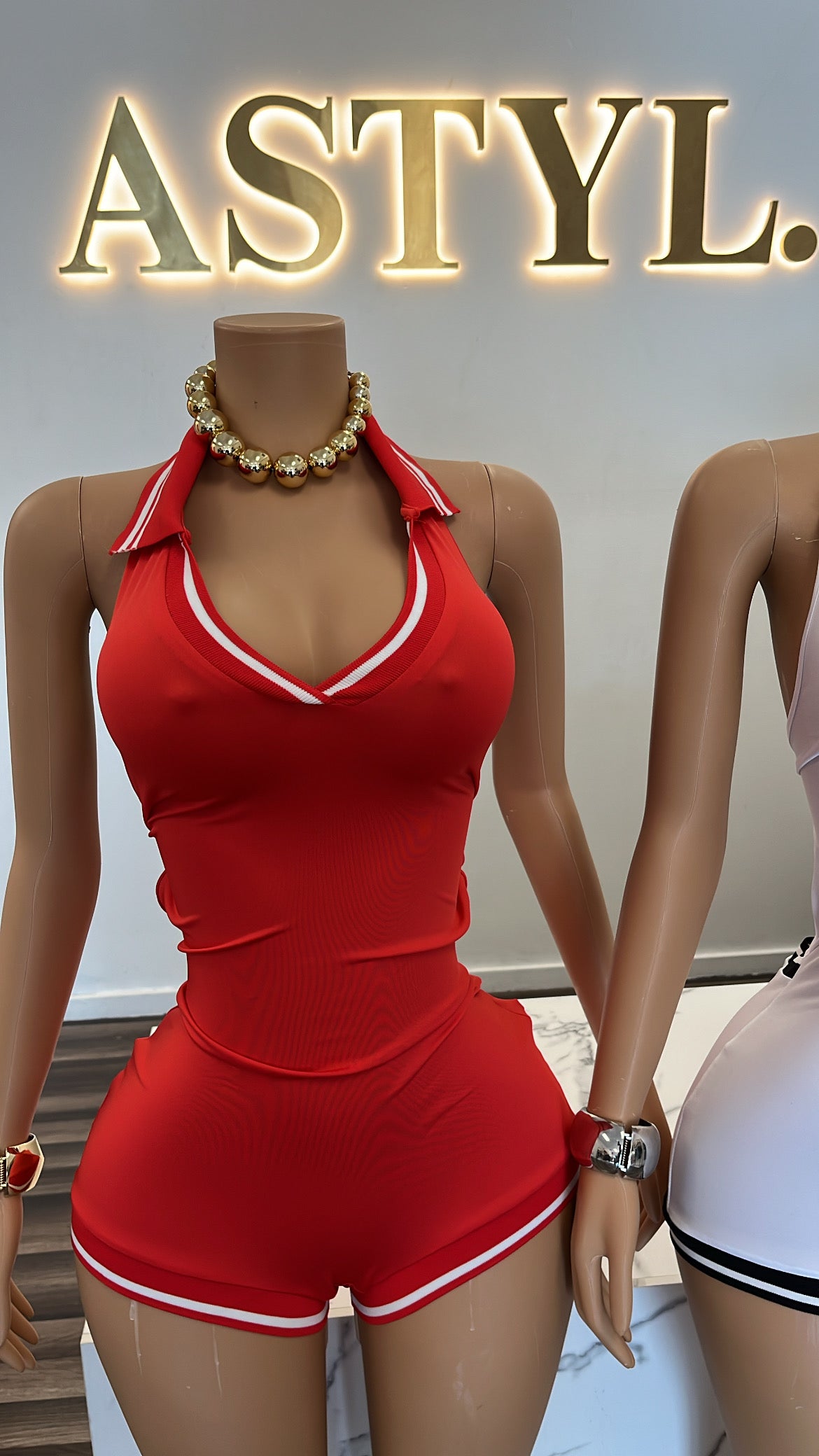 “Tori” Romper (Red)
