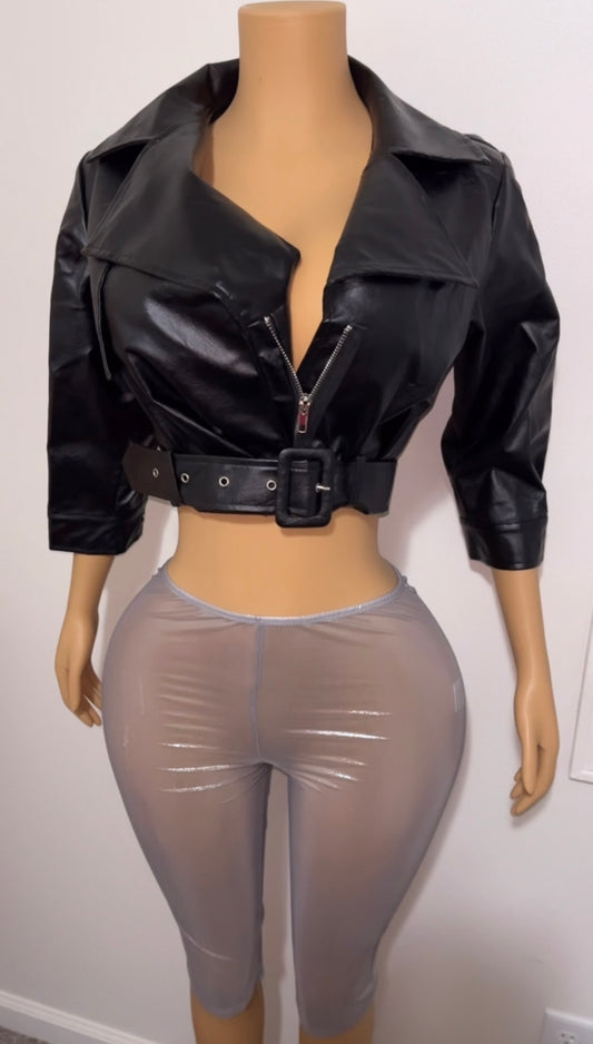 Lace Capri Pants (Metallic)