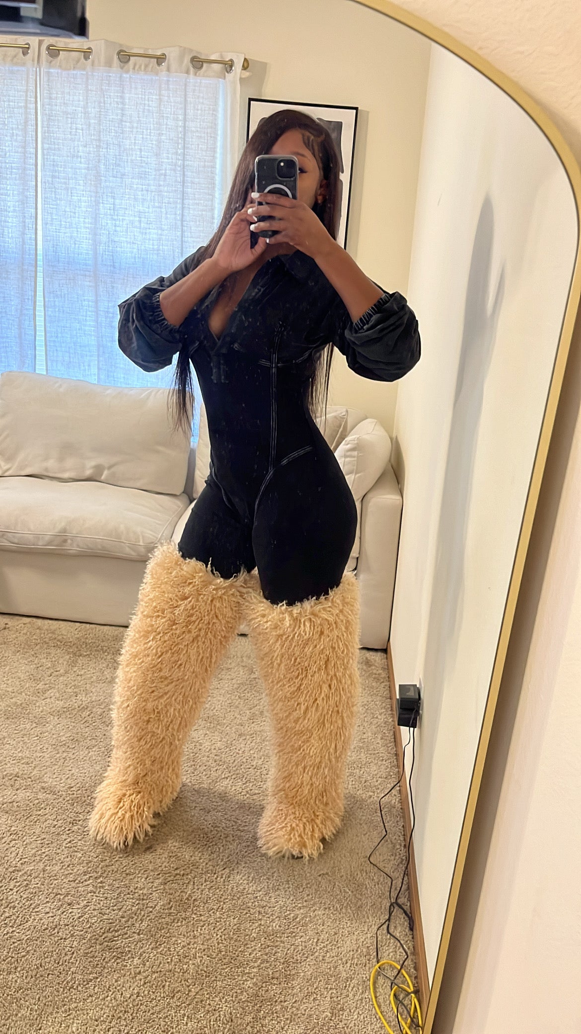 “Magnolia” Fur Boots (Tan)