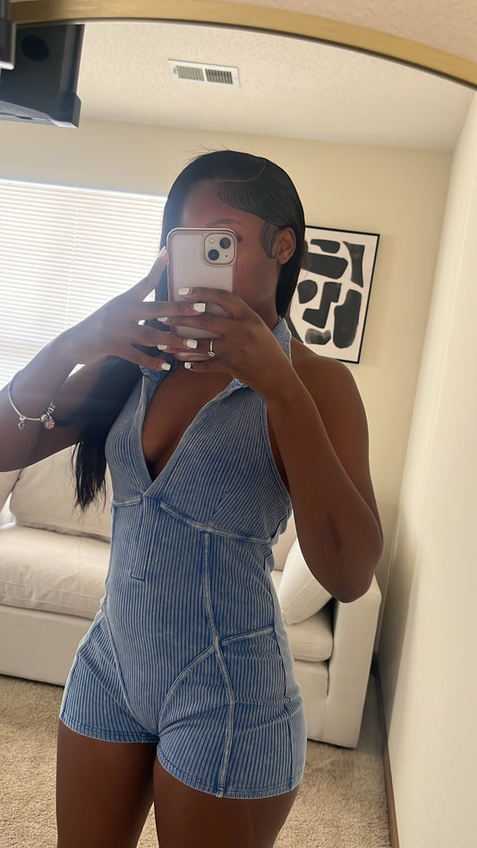 “Chill” romper (Blue)